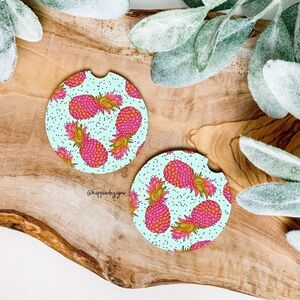Pineapple Coaster Set | Car Accessories